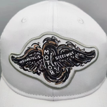 Load image into Gallery viewer, Indianapolis Motor Speedway 1910 Wing and Wheel White Hat by Justin Patten
