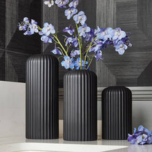 Load image into Gallery viewer, Black Ceramic Vase | 3 Sizes
