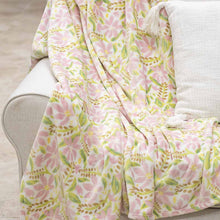 Load image into Gallery viewer, Spring Throw Blanket | White/Light Pink
