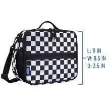 Load image into Gallery viewer, Black and White Checkered Eco Lunch Box
