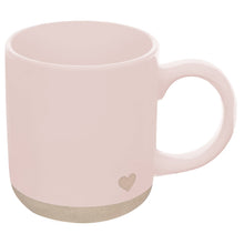Load image into Gallery viewer, Heart Pink Stoneware Coffee Mug
