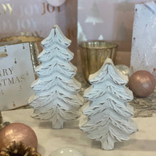 Load image into Gallery viewer, Small White Carved Christmas Tree
