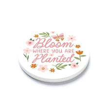 Load image into Gallery viewer, Ceramic Round Coaster-Spring Bloom Where You Are Planted
