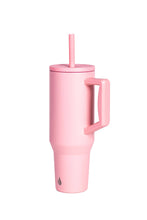 Load image into Gallery viewer, Side view of the 40 oz tumbler in the color Rose. 

