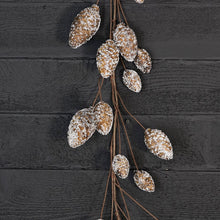 Load image into Gallery viewer, Snowy Brown Pinecone Garland | 5&#39;
