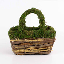 Load image into Gallery viewer, Dorothy Moss Basket | Green/Natural | 10x9x7
