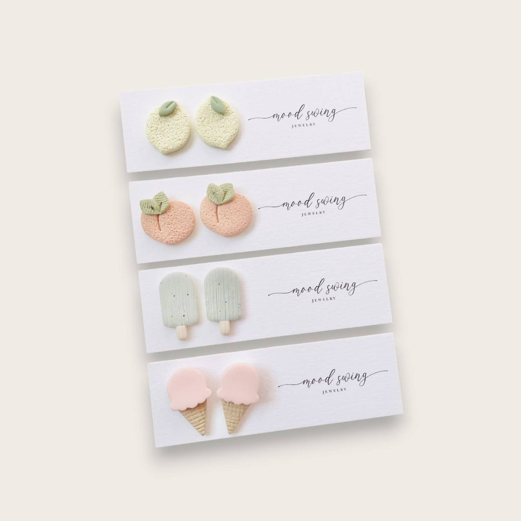 Sweet Summertime Collection Polymer Clay Stud Earrings | Choose Your Style