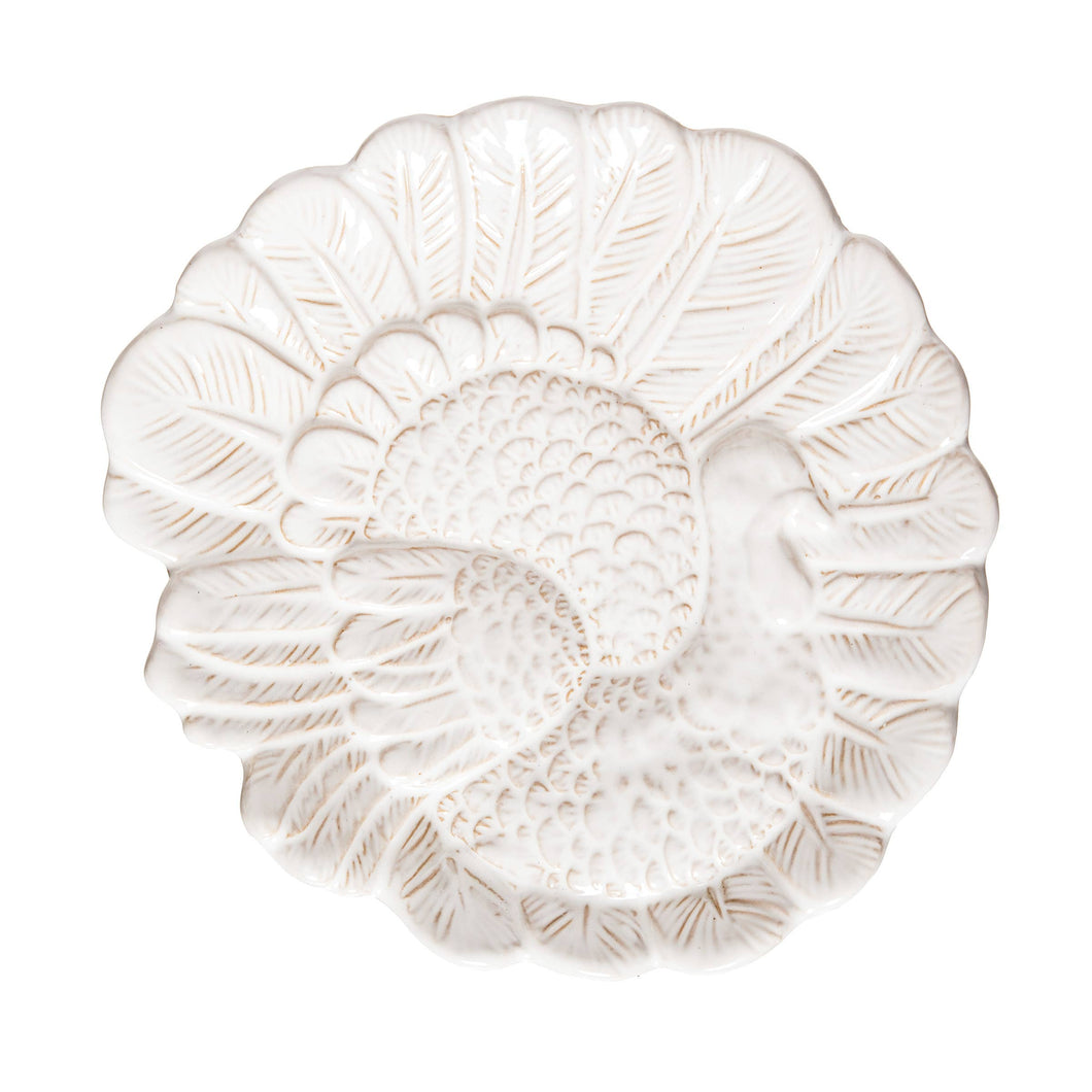 White Turkey Decorative Plate