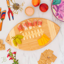 Load image into Gallery viewer, Football Shaped Cutting Board &amp; Charcuterie Serving Tray
