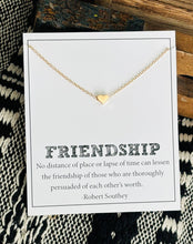 Load image into Gallery viewer, Gold Friendship Heart Necklace
