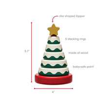 Load image into Gallery viewer, Holiday Stacking Toy – Christmas Tree for Babies &amp; Toddlers (12+ Months)
