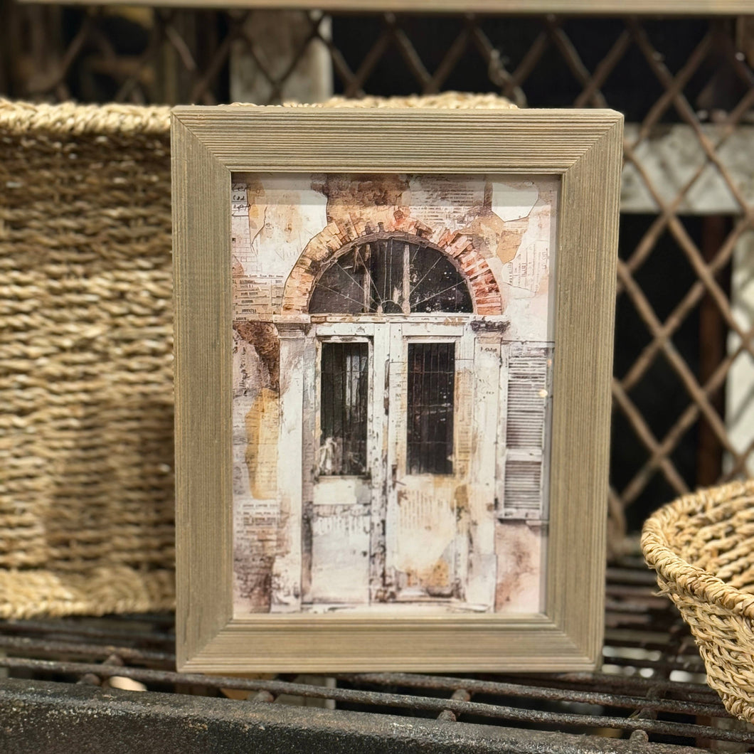 Arch Window Door Framed Print
