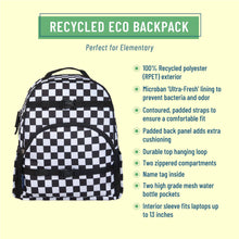 Load image into Gallery viewer, Black and White Checkered Large ECO Backpack - 18L
