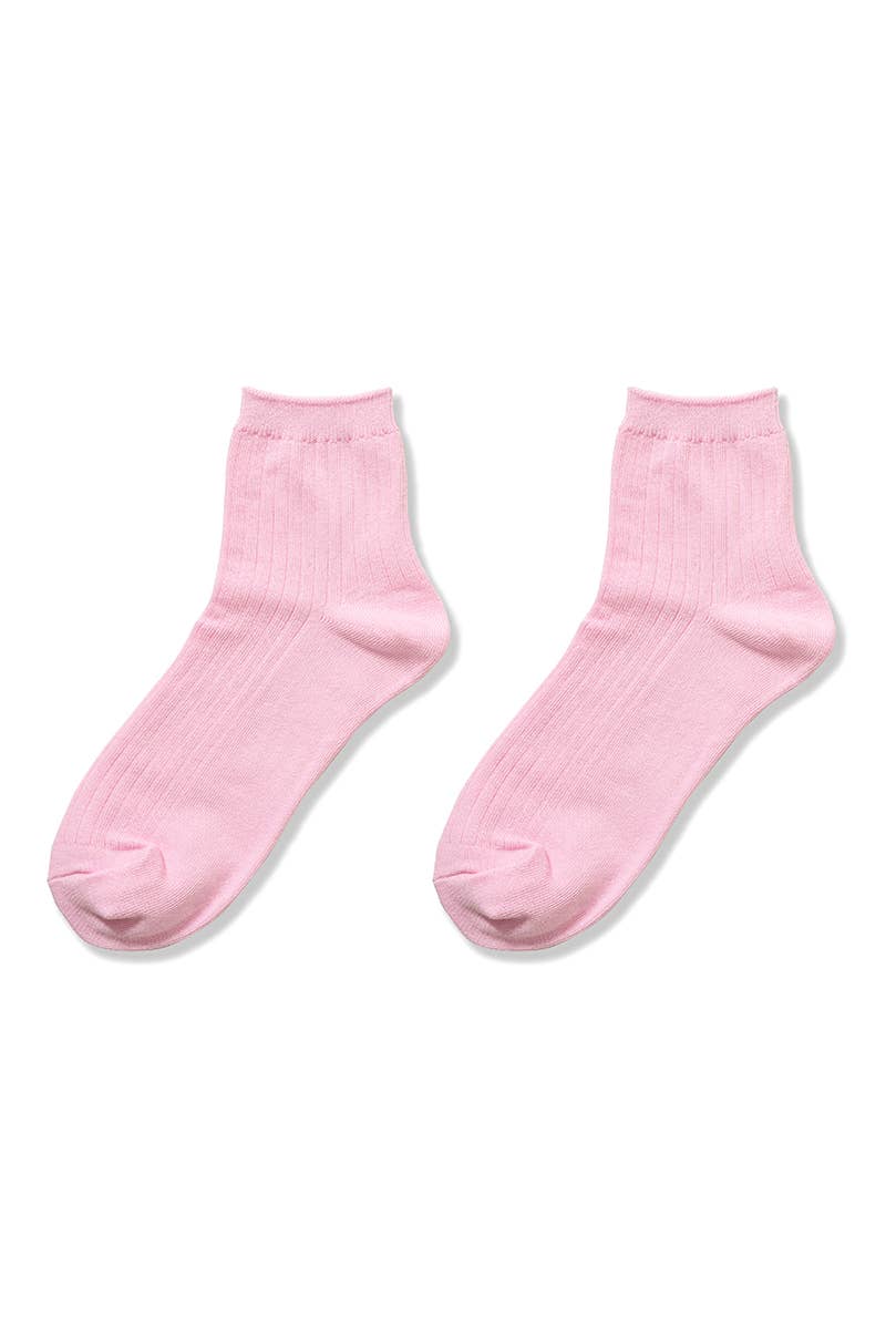 🧦 Pink Hope Cotton Crew Socks 🧦