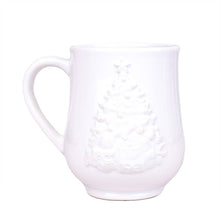 Load image into Gallery viewer, Tannenbaum Embossed Mug   White   18oz
