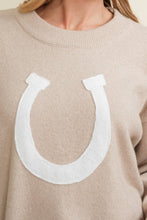 Load image into Gallery viewer, Game Day Horse Shoe Sweater | Beige
