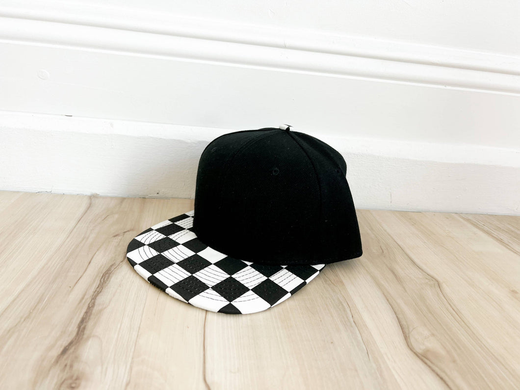 Black w/ Checkered Bill Hat | Infant