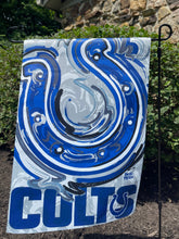 Load image into Gallery viewer, Indianapolis Colts Garden Flag 12&quot; x 18&quot; by Justin Patten
