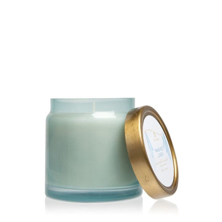 Washed Linen Glass Jar Candle