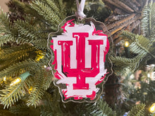 Load image into Gallery viewer, Indiana University IU Acrylic Ornament by Justin Patten
