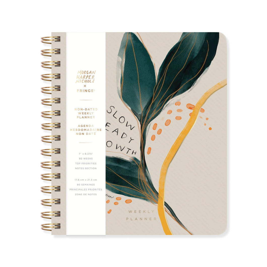 Weekly Non-dated Planner | Slow Steady Growth