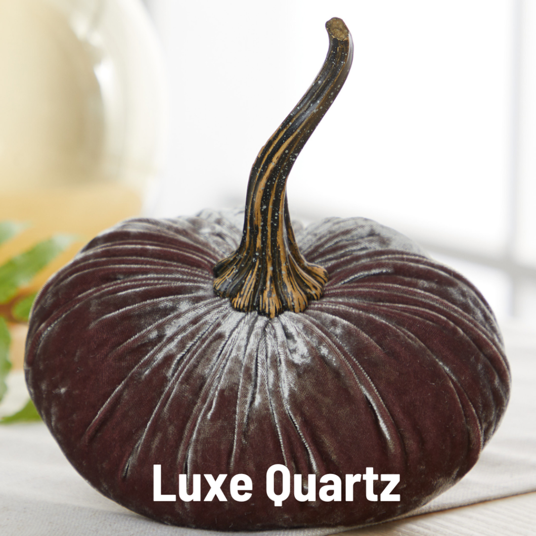 Handmade Velvet Pumpkin | Luxe Quartz | 2 Sizes