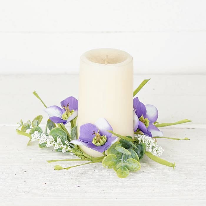 Candle Ring | Purple Pansy