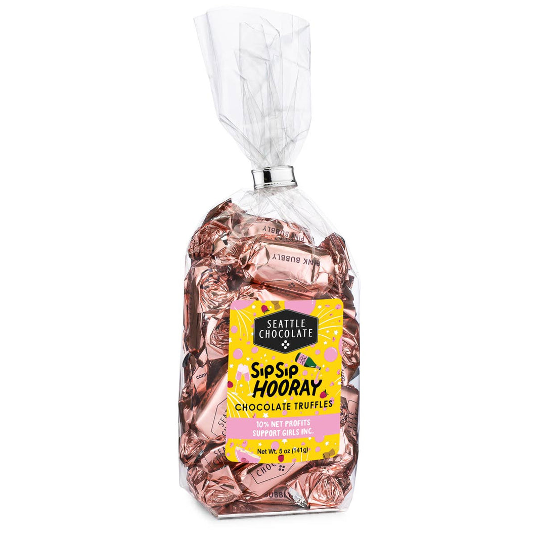 Sip Sip Hooray (Pink Bubbly) Truffle Bag - 5 oz