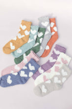 Load image into Gallery viewer, Valentine&#39;s Heart Fuzzy Socks | Choose Your Color
