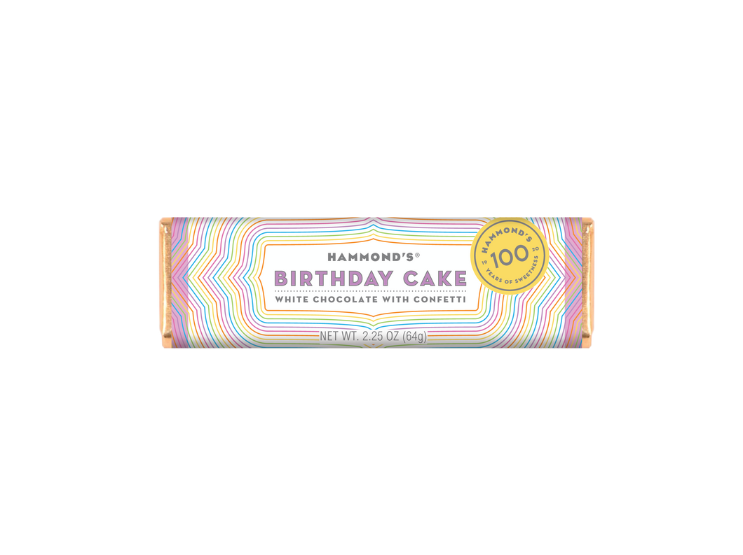 Birthday Cake White Chocolate Bar 2.25oz