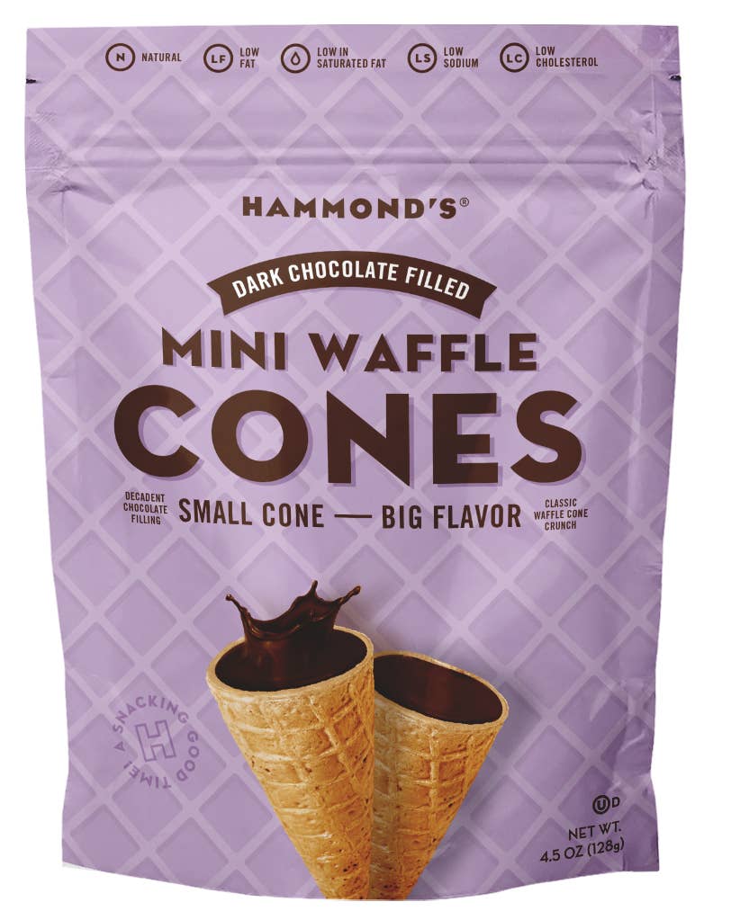 Dark Chocolate Mini Waffle Cones