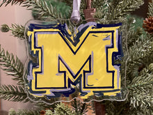 Load image into Gallery viewer, University of Michigan Acrylic Ornament by Justin Patten
