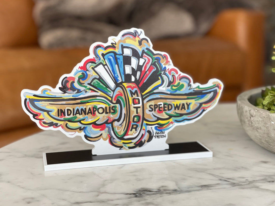 Indianapolis Motor Speedway Wing and Wheel Standee by Justin Patten