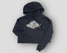 Load image into Gallery viewer, Indianapolis Motor Speedway Wing and Wheel Women’s Cropped Fleece Hoodie by Justin Patten
