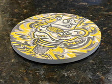 Load image into Gallery viewer, Speedway Sparkplug Mascot Stone Coaster by Justin Patten
