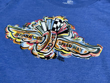 Load image into Gallery viewer, IMS Wing and Wheel close up youth tee in true royal
