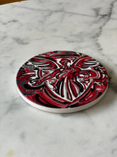 Load image into Gallery viewer, Ball State stone coaster, side angle
