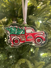 Load image into Gallery viewer, The Ohio State University Christmas Truck Ornament by Justin Patten
