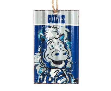 Indianapolis Colts ornament with Blue on it
