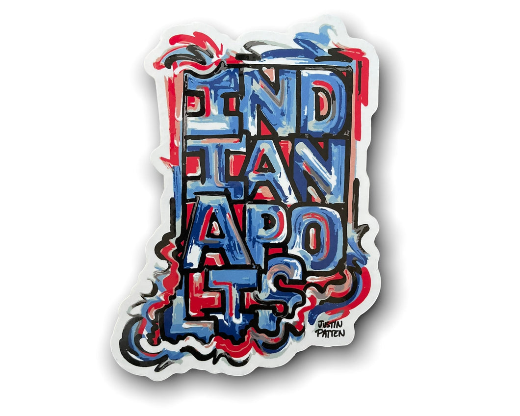 Indianapolis Indiana Vinyl Sticker by Justin Patten