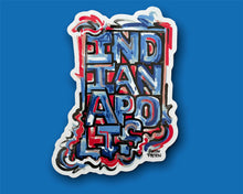 Load image into Gallery viewer, Indianapolis Indiana Vinyl Sticker by Justin Patten
