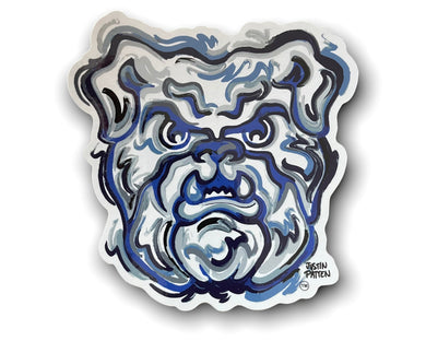 Butler Bulldog vinyl sticker by Justin Patten 5x5