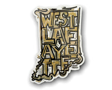 Load image into Gallery viewer, Purdue West Lafayette Indiana Vinyl Sticker by Justin Patten
