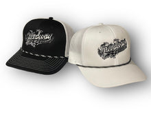 Load image into Gallery viewer, Speedway Indiana Rope Trucker Hat by Justin Patten
