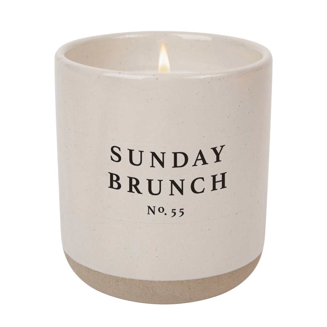 Sunday Brunch Soy Candle - Cream Stoneware Jar - 12 oz