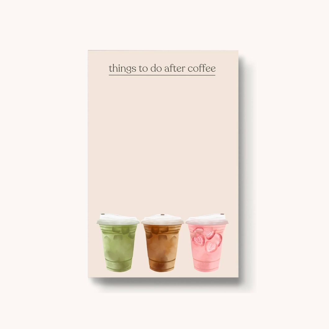 Coffee Shop Drinks Notepad, 4x6 in.