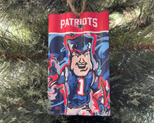 Load image into Gallery viewer, New England Patriots Metal Ornament by Justin Patten
