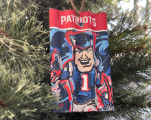 Load image into Gallery viewer, New England Patriots Metal Ornament by Justin Patten
