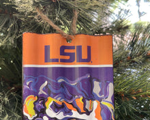 Load image into Gallery viewer, LSU Tiger Eye Metal Ornament by Justin Patten
