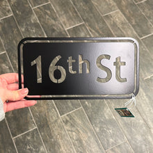 Load image into Gallery viewer, 16th Street Powder Coated Sign | 9&quot;
